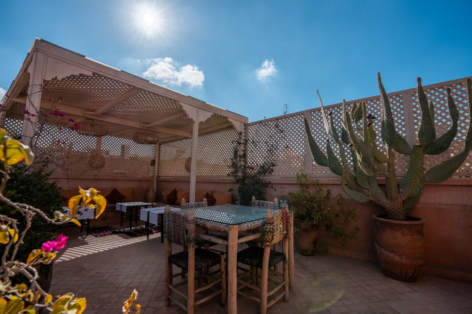 La terrasse du Riad Mazaya à Marrakech